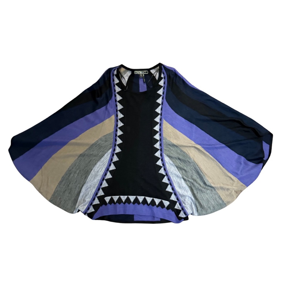 Lovestich women’s boho dolman in purple and black Size M excellent condition